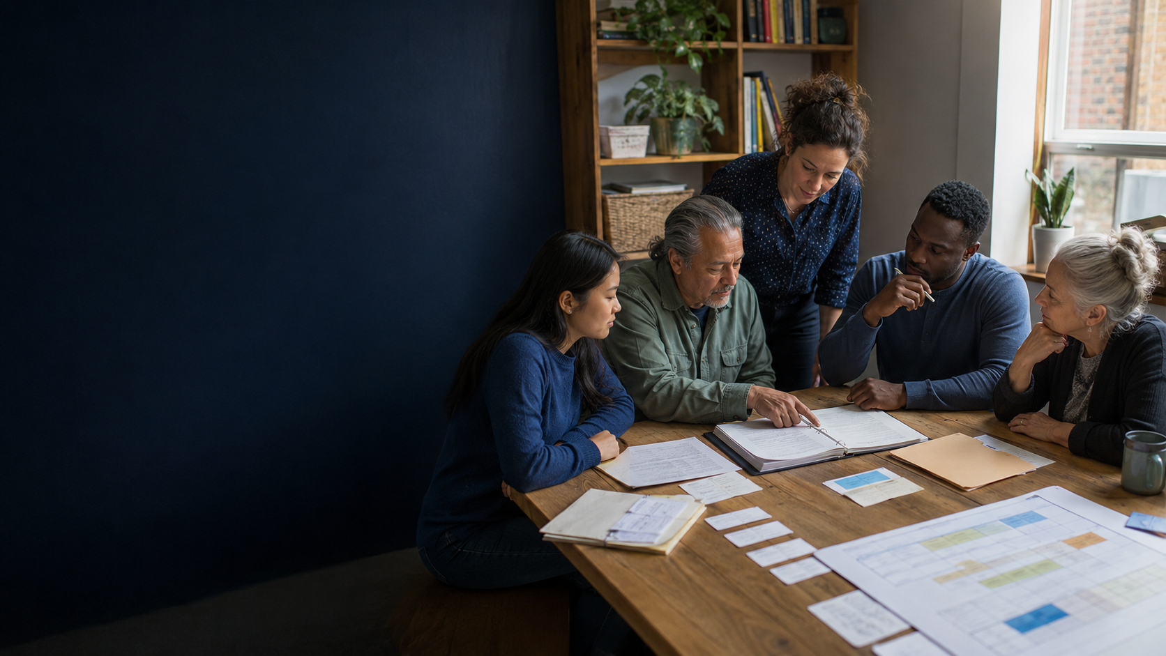 A team reviewing project decisions and transparent records